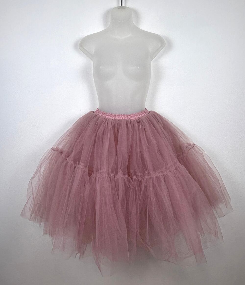 Tulle DUSTY ROSE Full Tutu Balletcore Fairy Whimsy Twee Petticoat Skirt NWOT S